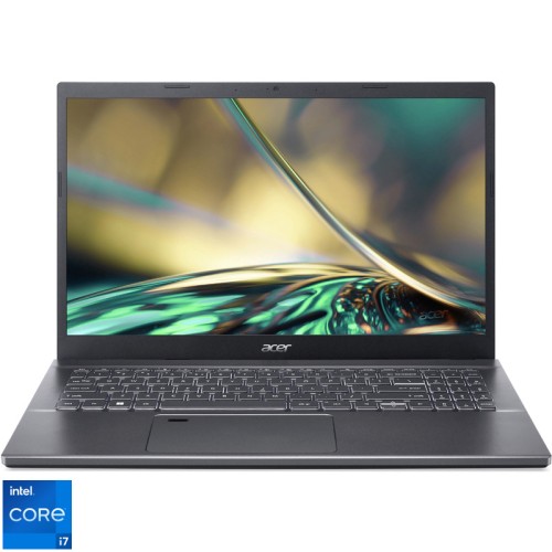Laptop Acer 15.6'' Aspire 5 A515-57, FHD IPS, Procesor Intel® Core™ i7-12650H (24M Cache, up to 4.70 GHz), 32GB DDR4, 1TB SSD, Intel UHD, No OS, Steel Gray