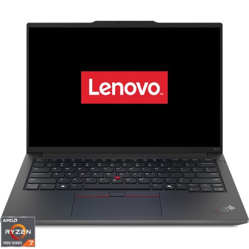 Laptop Lenovo 14'' ThinkPad E14 Gen 6, WUXGA IPS, Procesor AMD Ryzen™ 7 7735HS (16M Cache, up to 4.75 GHz), 16GB DDR5, 512GB SSD, AMD Radeon 680M, No OS, Black
