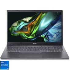 Laptop Acer 15.6'' Aspire 5 A515-58M, FHD IPS, Procesor Intel® Core™ i7-1355U (12M Cache, up to 5.00 GHz), 16GB DDR5, 512GB SSD, Intel Iris Xe, No OS, Steel Grey