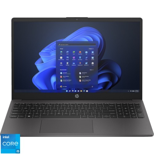 Laptop HP 15.6" 250 G10, FHD, Procesor Intel® Core™ i5-1334U (12M Cache, up to 4.60 GHz), 16GB DDR4, 512GB SSD, Intel Integrated Graphics, Win 11 Pro, Dark Ash Silver
