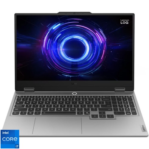 Laptop Lenovo Gaming 15.6'' LOQ 15IRX10, FHD IPS 144Hz, Procesor Intel® Core™ i7-13650HX (24M Cache, up to 4.90 GHz), 24GB DDR5, 1TB SSD, GeForce RTX 5050 8GB, No OS, Luna Grey