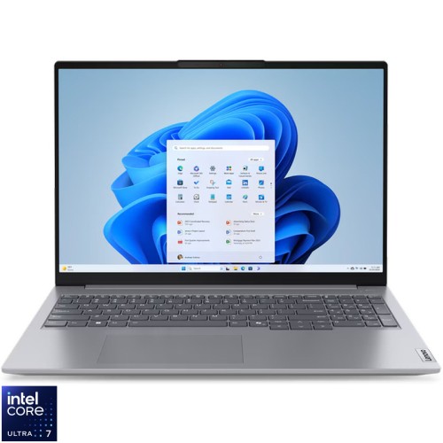 Laptop Lenovo 16'' ThinkBook 16 G7 IML, WUXGA IPS, Procesor Intel® Core™ Ultra 7 155H (24M Cache, up to 4.80 GHz), 16GB DDR5, 512GB SSD, Intel Integrated Graphics, Win 11 Pro, Arctic Grey