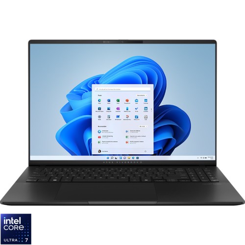 Laptop ASUS 16'' Vivobook S 16 OLED S5606CA, 3K 120Hz, Procesor Intel® Core™ Ultra 7 255H (24M Cache, up to 5.10 GHz), 32GB LPDDR5X, 1TB SSD, Intel Arc 140T, Win 11 Pro, Neutral Black