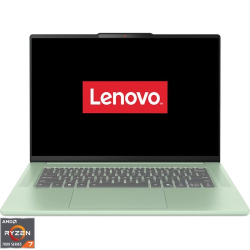 Laptop Lenovo 15.3'' IdeaPad Slim 5 15ARP10, WUXGA IPS, Procesor AMD Ryzen™ 7 7735HS (16M Cache, up to 4.75 GHz), 16GB LPDDR5X, 512GB SSD, AMD Radeon 680M, No OS, Seafoam Green