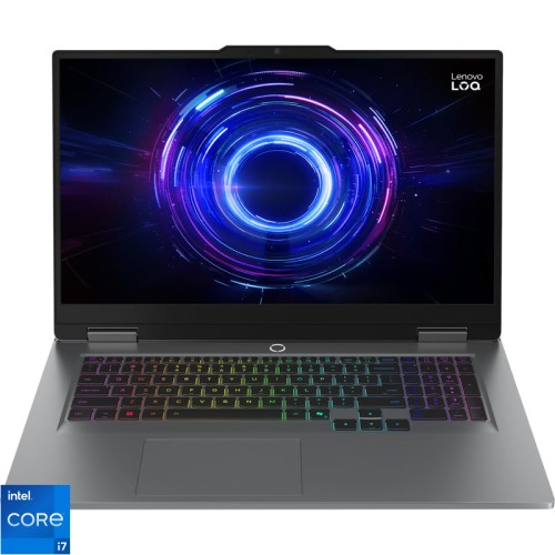 Laptop Lenovo Gaming 17.3'' LOQ 17IRX10, FHD IPS 165Hz, Procesor Intel® Core™ i7 14700HX (33M Cache, up to 5.50 GHz), 32GB DDR5, 1TB SSD, GeForce RTX 5060 8GB, No OS, Luna Grey