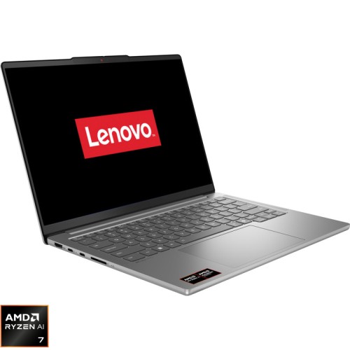 Laptop Lenovo 14'' IdeaPad Pro 5 14AKP10, 2.8K OLED 120Hz VRR, Procesor AMD Ryzen™ Al 7 350 (16M cache, up to 5.00 GHz), 32GB LPDDR5X, 1TB SSD, AMD Radeon 860M, No OS, Luna Grey