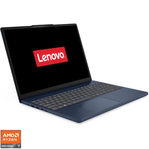 Laptop Lenovo 15.3'' IdeaPad Slim 3 15AHP10, WUXGA IPS, Procesor AMD Ryzen™ 7 8840HS (16M Cache, up to 5.10 GHz), 24GB DDR5, 1TB SSD, AMD Radeon 780M, No OS, Cosmic Blue
