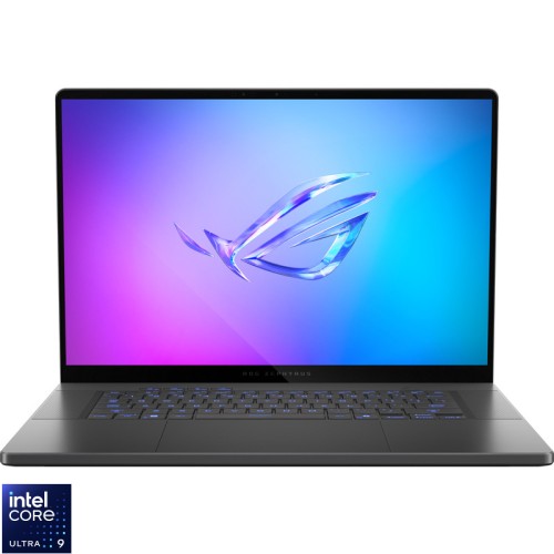 Laptop ASUS Gaming 16'' ROG Zephyrus G16 OLED GU605CR, 2.5K 240Hz G-Sync, Procesor Intel® Core™ Ultra 9 285H (24M Cache, up to 5.40 GHz), 32GB LPDDR5X, 1TB SSD, GeForce RTX 5070 Ti 12GB, Win 11 Pro, Eclipse Gray