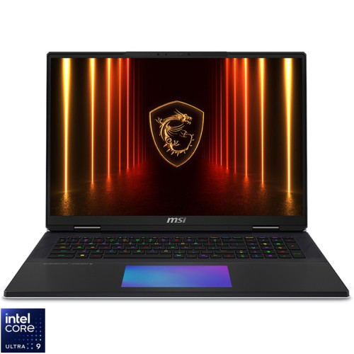 Laptop MSI Gaming 18'' Titan 18 HX AI A2XWJG, UHD+ 120Hz, Procesor Intel® Core™ Ultra 9 285HX (36M Cache, up to 5.50 GHz), 64GB DDR5, 2TB SSD + 2x 2GB SSD, GeForce RTX 5090 24GB, Win 11 Pro, Core Black