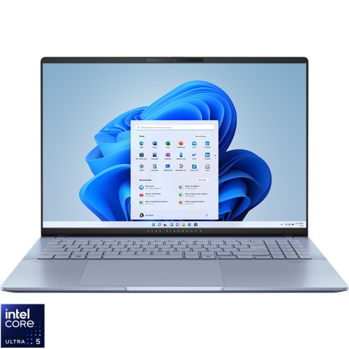 Laptop ASUS 16'' Vivobook S 16 OLED S5606MA, 3.2K 120Hz, Procesor Intel® Core™ Ultra 5 125H (18M Cache, up to 4.50 GHz), 16GB LPDDR5X, 1TB SSD, Intel Arc, Win 11 Pro, Mist Blue