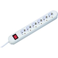 Priza/prelungitor Bachmann 6x Schuko, 5m, White