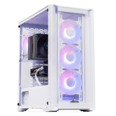PC Gaming BALAUR Epic Pro Alb, AMD Ryzen 5 7600X 4.7GHz, 32GB DDR5, 1TB SSD, RTX 4060 8GB GDDR6, Iluminare RGB