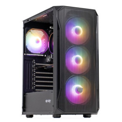 PC Gaming ZMEU Plus, AMD Ryzen 5 3400G 3.7GHz, 16GB DDR4, 1TB SSD, iluminare RGB