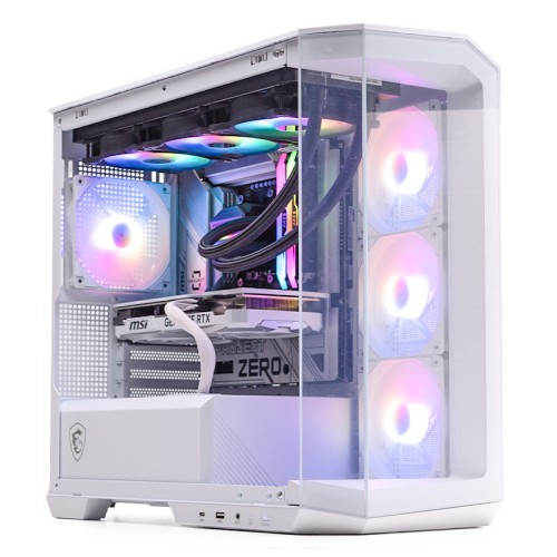 PC Gaming DRAGON Project Zero White Powered by MSI, AMD Ryzen 7 7800X3D 4.2GHz, 32GB DDR5, 1TB SSD, RTX 5070 Ti 16GB GDDR7, iluminare RGB, Windows 11 Home (Game Ready)