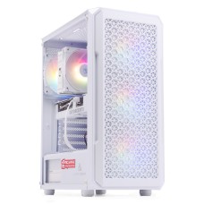 PC Gaming ZMEU Legendar Max Alb, AMD Ryzen 5 5600 3.5GHz, 16GB DDR4, 1TB SSD, RX 6600 8GB GDDR6, Iluminare RGB