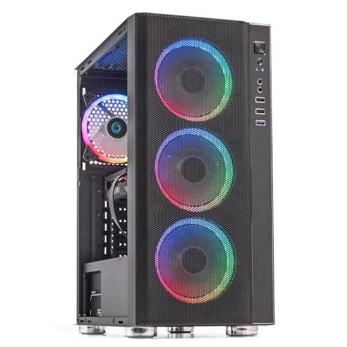 PC Gaming ZMEU Legendar Super, AMD Ryzen 5 5600 3.5GHz, 16GB DDR4, 1TB SSD, RTX 3060 12GB GDDR6, Iluminare RGB