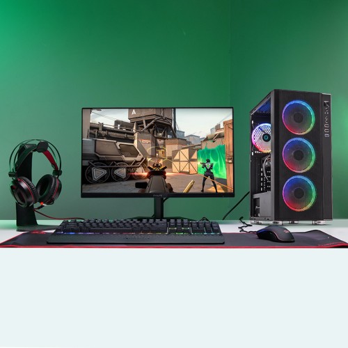 PC Gaming ZMEU Battle Pack (include PC Gaming , Monitor Gaming, Mouse, Tastatura, Casti, Mouse pad)