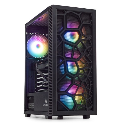 PC Gaming ZMEU Epic Max Game Ready, AMD Ryzen 5 5500 3.6GHz, 16GB DDR4, 1TB SSD, RTX 3060 12GB GDDR6, Iluminare RGB, Windows 11 Home preinstalat