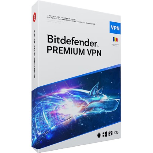 Antivirus Bitdefender Premium VPN, 10 Dispozitive, 1 An, Licenta noua