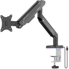 Suport TV / Monitor Anda Seat AD-W-A9X-1S-BB, Reglabil, 17 - 42 inch, Iluminare RGB, Negru