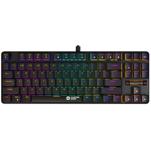 Tastatura Gaming Canyon GK-50 TKL Cometstrike RGB MX Red Linear Switch Mecanica