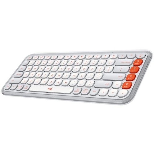 Tastatura Logitech Pop Icon Keys, Bluetooth, Off-White