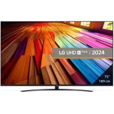 Televizor LED LG Smart TV 75UT81003LA Seria UT81 189cm gri inchis 4K UHD HDR