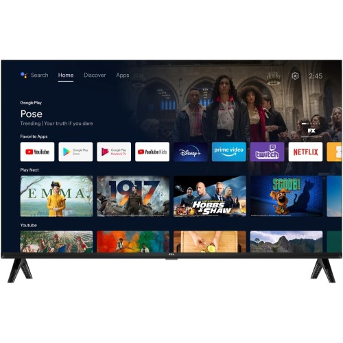 Televizor LED TCL Smart TV Android 32S5400AF Seria S5400AF 80cm negru Full HD