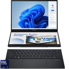 Ultrabook ASUS 14'' Zenbook Duo OLED UX8406MA, 3K 120Hz Touch, Procesor Intel® Core™ Ultra 9 185H (24M Cache, up to 5.10 GHz), 32GB DDR5X, 2TB SSD, Intel Arc Graphics, Win 11 Pro, Inkwell Gray