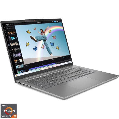 Ultrabook Lenovo 14'' IdeaPad Slim 5 14ARP10, WUXGA IPS, Procesor AMD Ryzen™ 5 7533HS (16M Cache, up to 4.40 GHz), 32GB DDR5, 1TB SSD, AMD Radeon 660M, No OS, Luna Grey