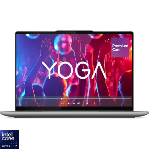 Ultrabook Lenovo 14.5'' Yoga Pro 7 14IAH10, 3K OLED 120Hz Touch, Procesor Intel® Core™ Ultra 7 255H (24M Cache, up to 5.10 GHz), 32GB LPDDR5X, 1TB SSD, Intel Arc 140T, Win 11 Home, Luna Grey, 3Yr Onsite Premium Care