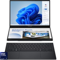 Ultrabook ASUS 14'' Zenbook Duo OLED UX8406CA, 3K 120Hz Touch, Procesor Intel® Core™ Ultra 9 285H (24M Cache, up to 5.40 GHz), 32GB LPDDR5X, 1TB SSD, Intel Arc 140T, Win 11 Pro, Inkwell Gray