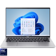 Ultrabook Acer 14'' Swift Go 14 SFG14-72, 2.8K OLED, Procesor Intel® Core™ Ultra 7 155H (24M Cache, up to 4.80 GHz), 16GB LPDDR5X, 512GB SSD, Intel Arc, Win 11 Home, Pure Silver