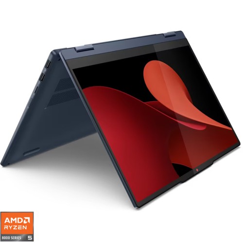 Ultrabook Lenovo 14'' IdeaPad 5 2-in-1 14AHP9, WUXGA IPS Touch, Procesor AMD Ryzen™ 5 8645HS (16M Cache, up to 5.0 GHz), 16GB LPDDR5X, 512GB SSD, AMD Radeon 760M, No OS, Cosmic Blue