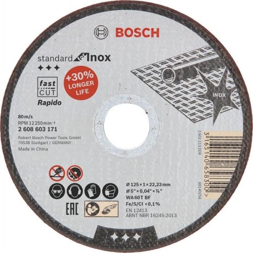 BOSCH DISC TAIERE INOX 125X1 MM