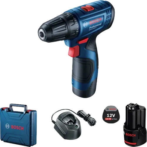 BOSCH GSR 120-LI MASINA DE GAURIT SI INSURUBAT CU ACUMULATORI SI INCARCATOR 12V