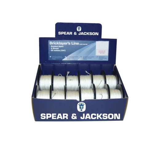 Set 12 buc. X 50 m ata trasare alba cu bobina de plastic, Spear  Jackson Tyzack