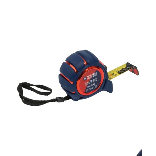 Ruleta 5 m Heavy Duty cu protectie de cauciuc, corp metalic, Spear  Jackson