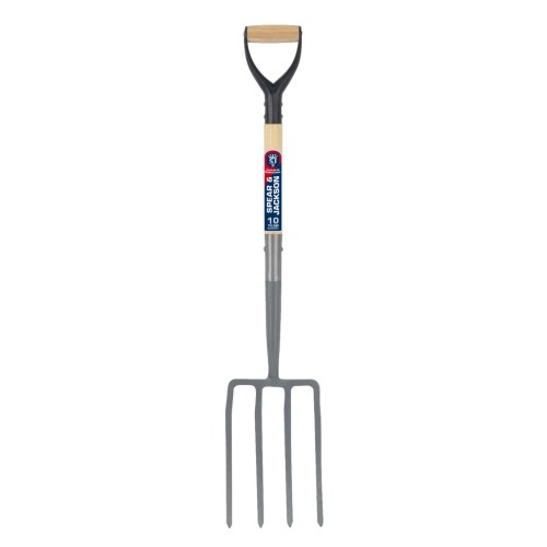Furca cartofi cu 4 coarne otel carbon, coada lemn, maner D lemn, Spear  Jackson Neverbend Professional