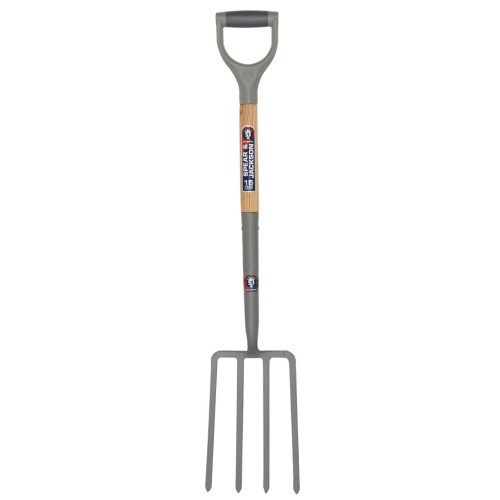 Furca sapat cu 4 coarne otel carbon, coada lemn, maner D plastic, Spear  Jackson Neverbend