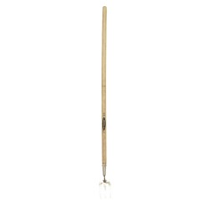 Mini furca gradinarit cu 3 coarne inox, coada lemn extralung, Spear  Jackson Traditional Stainless