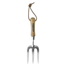 Mini furca gradinarit cu 3 coarne inox, coada lemn, Spear  Jackson Traditional Stainless