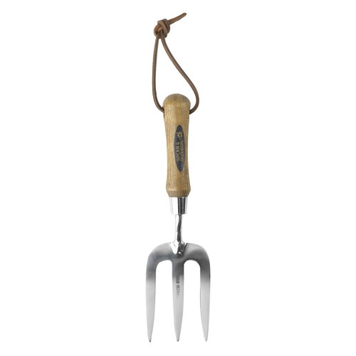 Mini furca gradinarit cu 3 coarne inox, coada lemn, Spear  Jackson Traditional Stainless