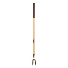 Mini furca gradinarit cu 3 coarne otel carbon, coada lemn extralung, Spear  Jackson Elements