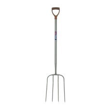 Furca compost cu 4 coarne otel carbon, coada tubulara metalica, maner D plastic, Spear  Jackson Neverbend Professional